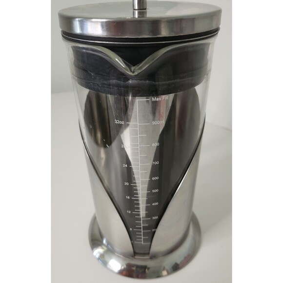 Cafe Du Chateau 34 Oz French Press Coffee Cold Brew - Stainless Steel - Picture 2 of 5